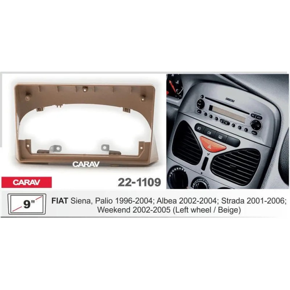 Sistem multimedia audio BORD 22-1109: 9-inch FIAT SIENA, PALIO 1996-2004, ALBEA 2002-2004, STRADA 2001-2006, WEEKEND 2002-2005 - N10Pro
