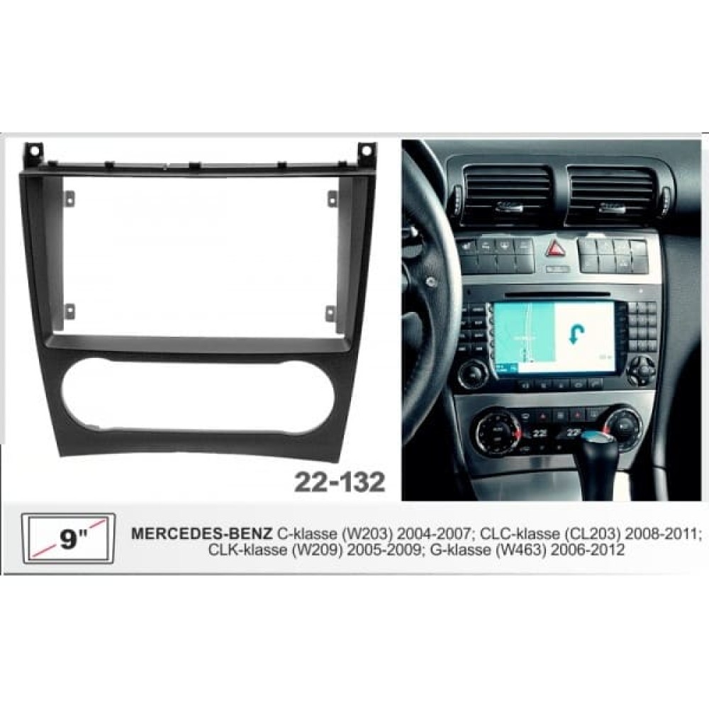 Sistem multimedia audio BORD 22-132: 9-inch MERCEDES-BENZ C-CLASS (W203) 2004-2007, CLC-CLASS (CL203) 2008-2011, CLK-CLASS (W209) 2005-2009 - Q9