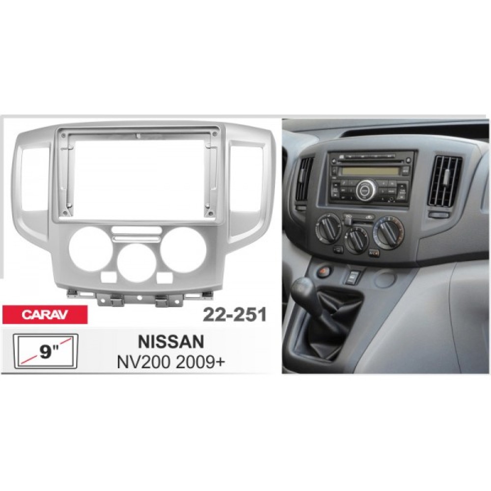 Sistem multimedia audio BORD 22-251: 9-inch NISSAN NV200 2009-2024 - N10Pro