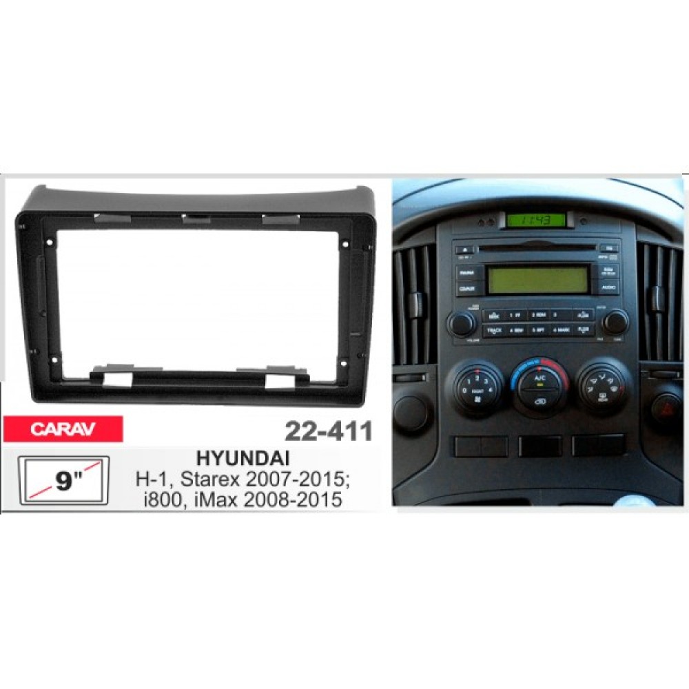 Sistem multimedia audio BORD 22-411: 9-inch HYUNDAI H-1, STAREX 2007-2015, I800, ILOAD, IMAX 2008-2015 - A7