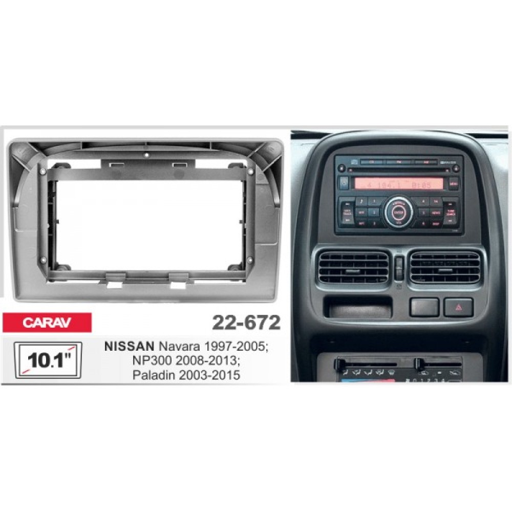 Sistem multimedia audio BORD 22-672: 10.1-inch NISSAN NAVARA 1997-2005, NP300 2008-2013, PALADIN 2003-2015 - N10Pro